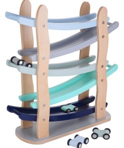 Piste de marbre en bois - Bleu gris