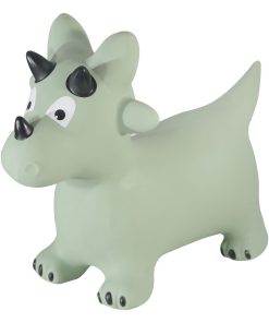 Animal sauteur gonflable en plastique dino - Vert kaki