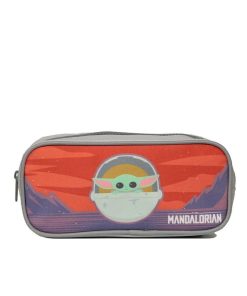 Trousse scolaire rectangulaire Star Wars / The Mandalorian Baby Yoda Grise Bagtrotter - Gris