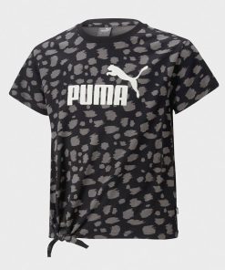 T-shirt 'Puma' à col rond - Noir