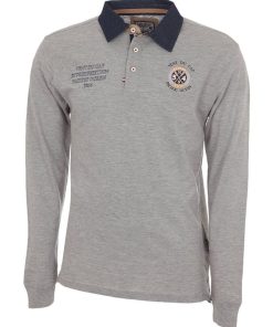 Polo manches longues garçon ECENICE - Gris
