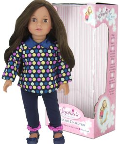 Sophia's - 18" Poupee - Poupee Brunette avec pois à polka, legging, sous-vêtements, chaussures - N/A