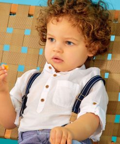 Chemise col tunisien - Blanc
