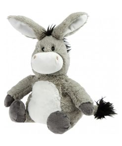Peluche Bouillotte Ane - Made in France - Gris