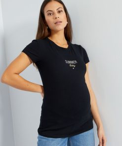 T-shirt de maternité 'Summer baby' - Noir