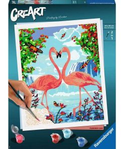 CreArt Peinture au numéro : Grand Format : Flamants rose - N/A