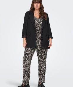Pantalon fluide 'léopard' 'Only Carmakoma' - Noir