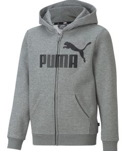 Sweat Zippé à Capuche Puma ESS Big Logo - Gris
