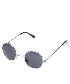 Lunettes rondes déguisement hippie - noir