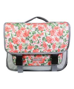 BAGTROTTER Cartable 38 cm Offshore Grise Fleurs - Beige