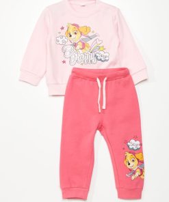 Ensemble sweat + pantalon 'Pat' Patrouille' - Rose