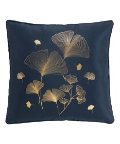 Coussin fleur Bloomy metalise - Bleu
