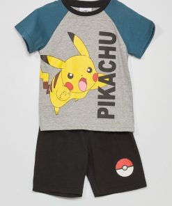Pyjama 'Pokemon' - 2 pièces - gris/marine