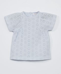 Blouse en coton - Bleu