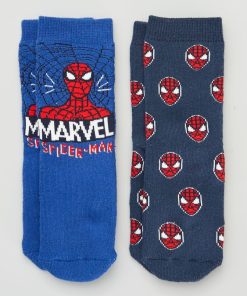 Lot de 2 paires de chaussettes 'Spider-man' de 'Marvel' - Bleu
