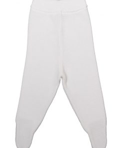 Eveil Et Nature Pantalon Tricot Coton Bio - Blanc
