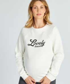 Sweat d'allaitement col rond - Blanc