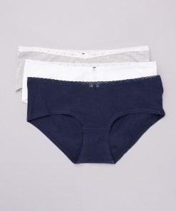 Lot de 3 shorties maternité - blanc/gris/marine