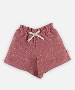 Bermuda éponge avec lurex - Rose
