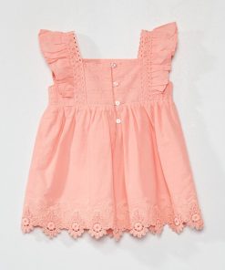 Robe en voile de coton - Rose
