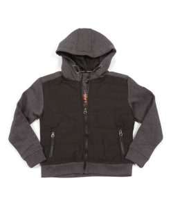 SWEAT ZIPPE CAPUCHE WILKY BOY - Gris
