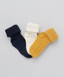 Lot 3 paires de chaussettes - jaune/blanc:bleu
