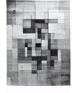 Tapis salon 160x230 BELO 13 Gris OEKO TEX idéal pour Salon - Gris