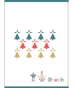 Lot de 2 torchons 50 x 70 cm Hermine bretagne - Multicolore