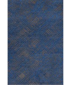 Tapis salon 200x290 TEREMIDE RELIEF Bleu OEKO TEX idéal pour Salon - Bleu