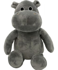 Peluche Bouillotte Hippopotame - Made in France - Gris