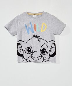 Tee-shirt imprimé 'Simba' - gris