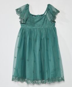 Robe de cérémonie en tulle - Vert