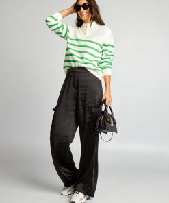 Pantalon battle satiné - noir