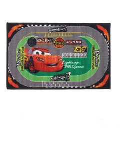 Tapis enfant 133x190 CARS RACING Gris lavable 30°C idéal pour la chambre - Gris