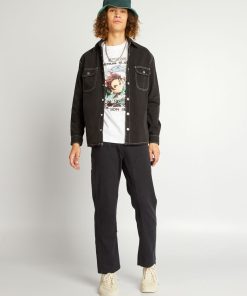 Chemise en twill - noir