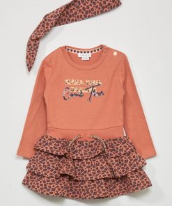 Robe en jersey avec imprimé - Rose