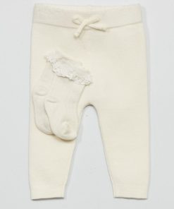 Legging en maille compacte - blanc