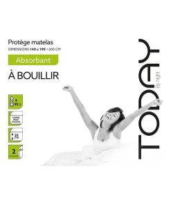 Protège matelas absorbant A BOUILLIR - Blanc