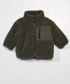 Veste en sherpa - Kaki