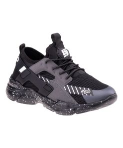 Bejo Baskets Slikter pour enfants et adolescents - Noir Gris Gris