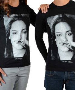 Tee Shirt Little Eleven paris Chris LS Mixte - Noir