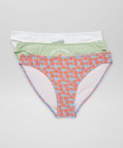Lot de 3 culottes fantaisie - Bleu/vert/blanc
