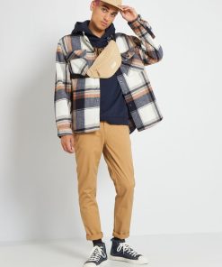 Pantalon chino en coton stretch - Beige