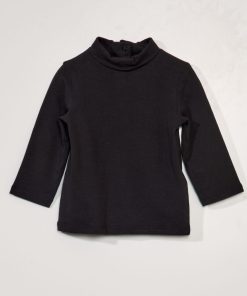 Sous pull uni en jersey - noir