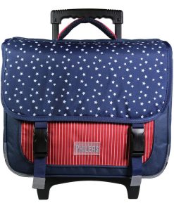 BAGTROTTER Cartable à roulettes 38 cm Phileas Bleu USA - Bleu