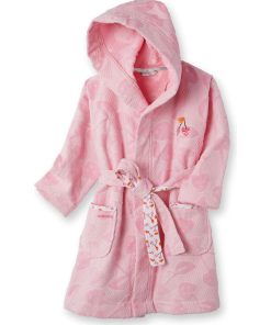 Peignoir De Bain Fille Escapade Kawaii - 10/12 Ans - 100% Coton - 400 GSM - Rose - Rose