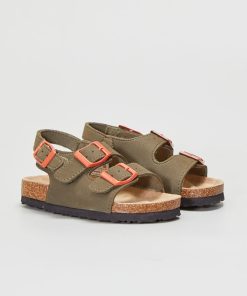 Sandales double brides - kaki