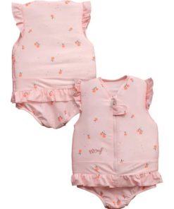Maillot de Bain Clémentine avec Flotteurs - Accessoire de Natation Fille - Rose pâle