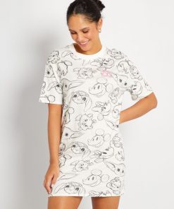 Robe t-shirt '100 ans DS' - Blanc