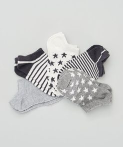 Chaussettes invisibles - Lot de 5 - Gris/blanc/noir